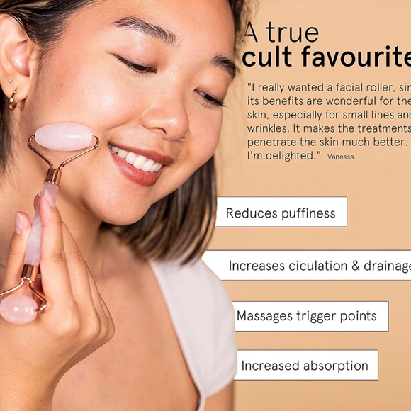 Grace & Stella - Rose Quartz Facial Roller - Picture 4 of 7